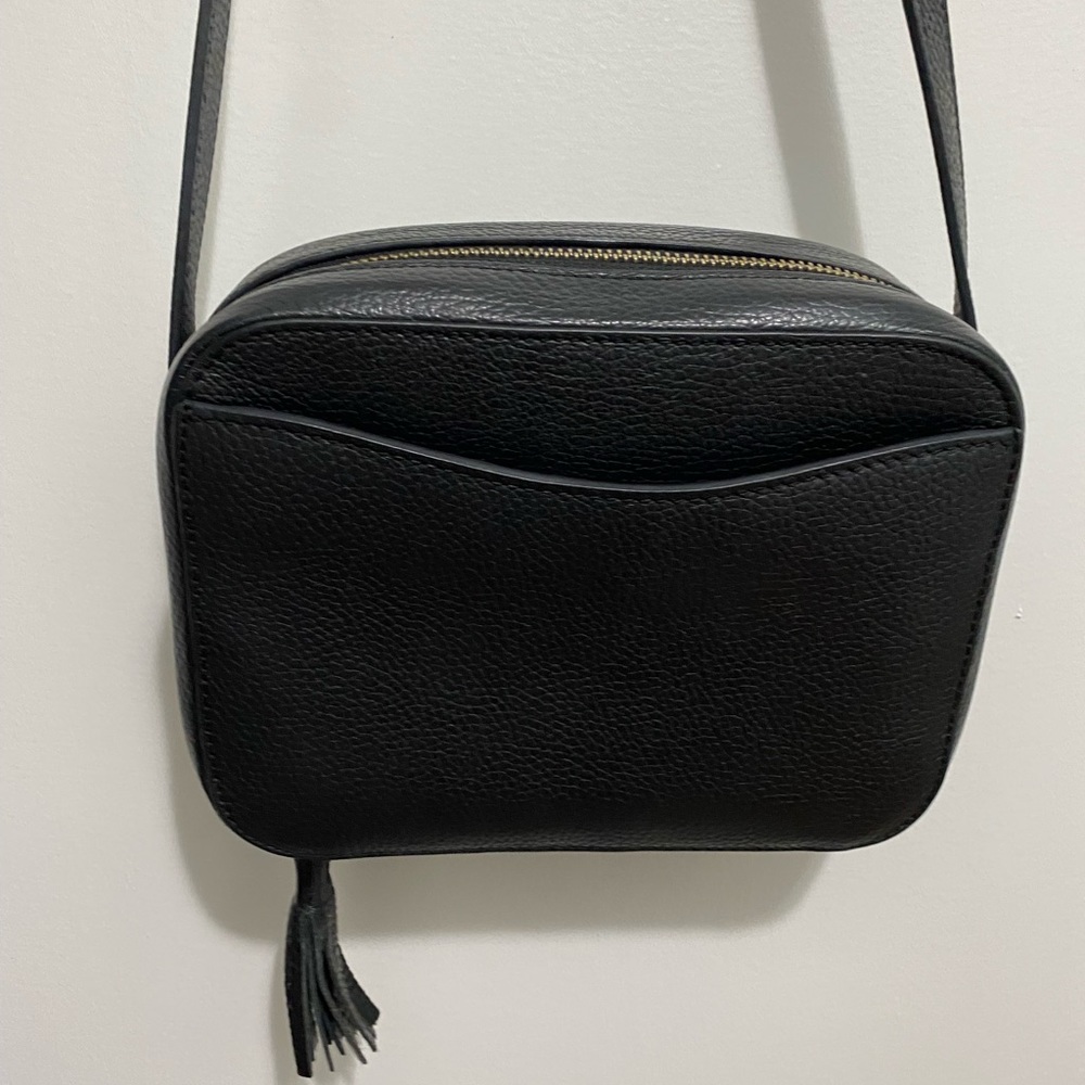 CUYANA Crossbody LEATHER Camera Bag Black